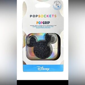 PopSockets Disney Mouse Ears Glitter Black Disneyland PopSocket new in box